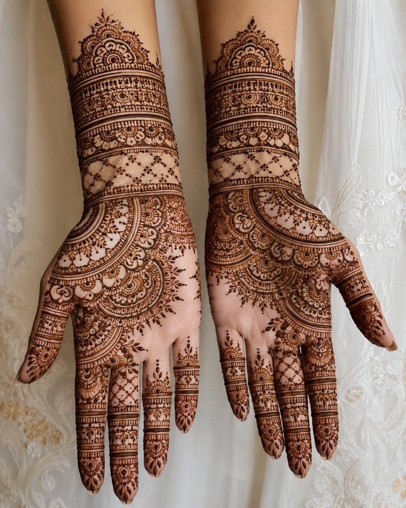 Intricate bridal mehndi